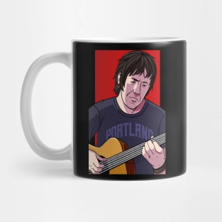 Elliott Smith Playing Acoustic Guitar Mug